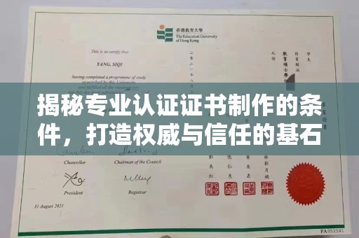 桑植揭秘专业认证证书制作的条件，打造权威与信任的基石