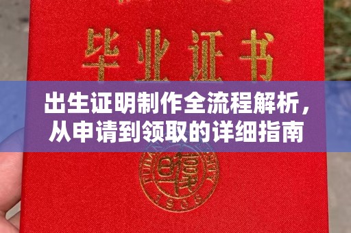 桑植出生证明制作全流程解析，从申请到领取的详细指南